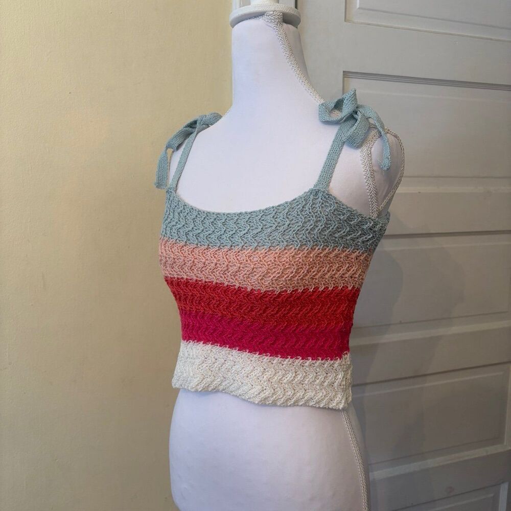 Pol tank pol top lightweight stretchy knit cami size medium camisole colorblock